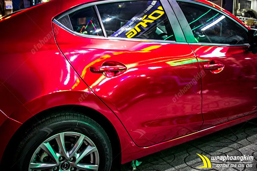Dán đổi màu Candy đỏ Mazda 3 - Ảnh 6