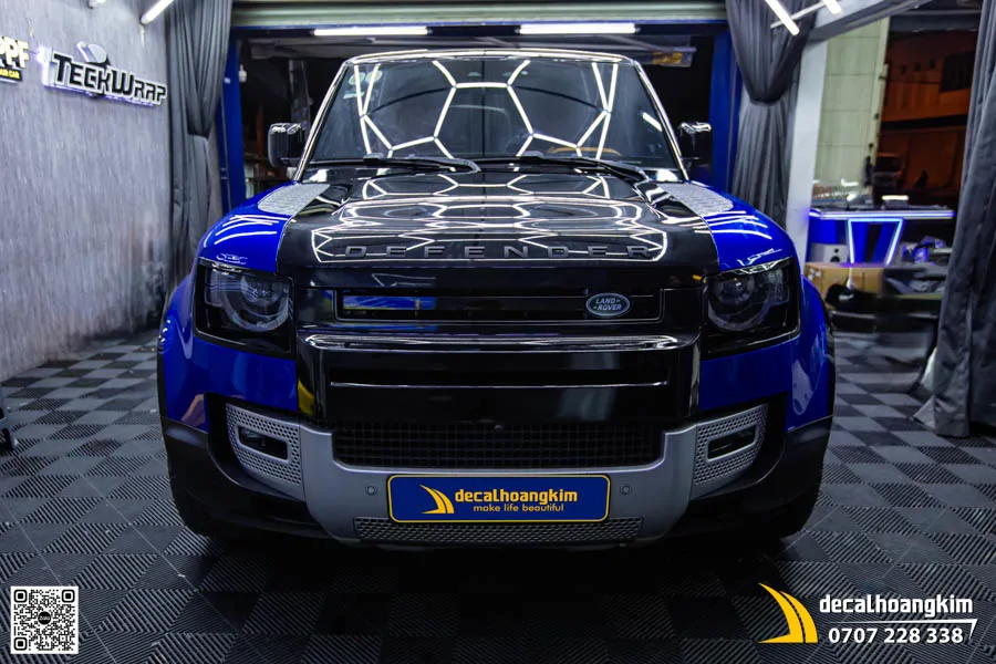 Wrap Đổi Màu Land Rover Defender Xanh Đen - Ảnh 3