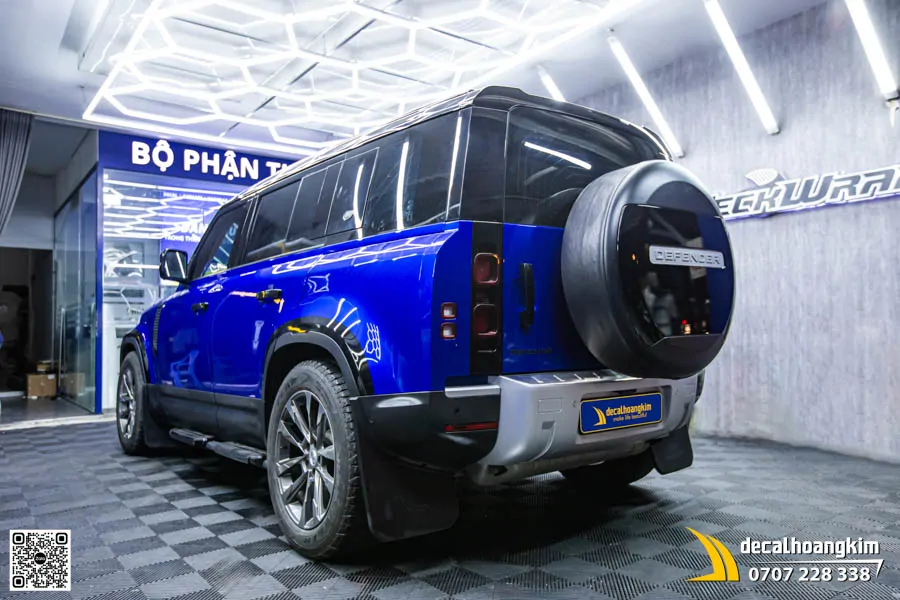 Wrap Đổi Màu Land Rover Defender Xanh Đen - Ảnh 6