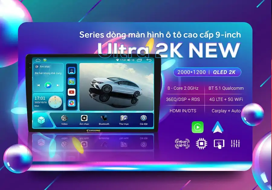 Màn hình android Ultra 2K new DTS 9 inch - Ảnh 1