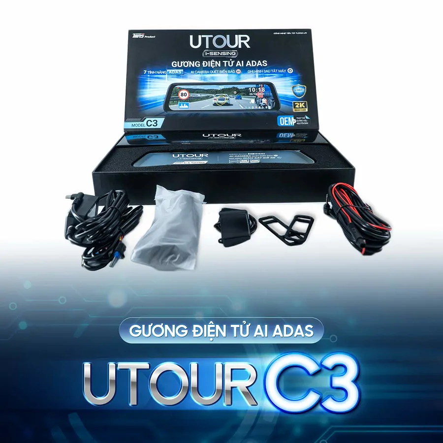 Camera hành trình gương điện tử AI ADAS UTOUR C3 - Ảnh 5