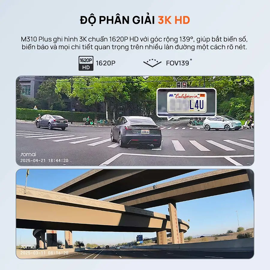 Camera hành trình 70mai M310 Plus 3K  - Ảnh 8
