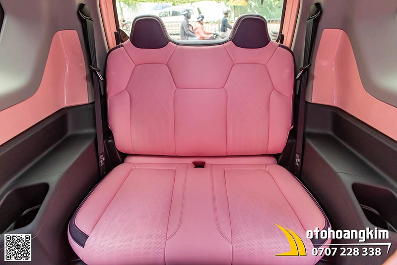 Bọc ghế da VF3 phối màu hồng - tím