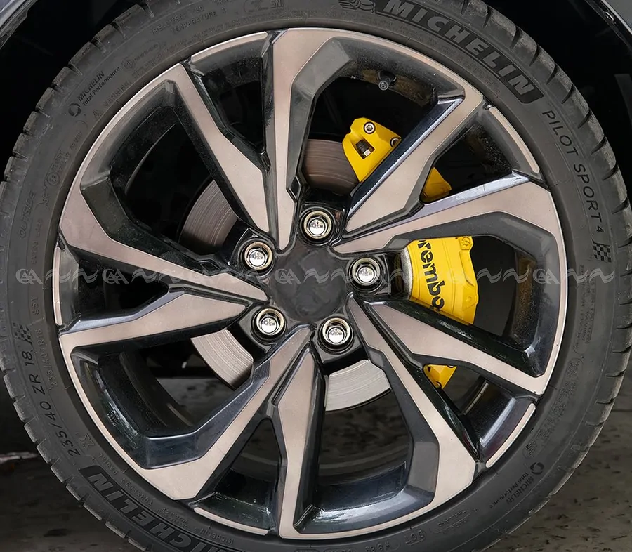Ốp má phanh HQ Racing MG 5 2023 vàng - Ảnh 5