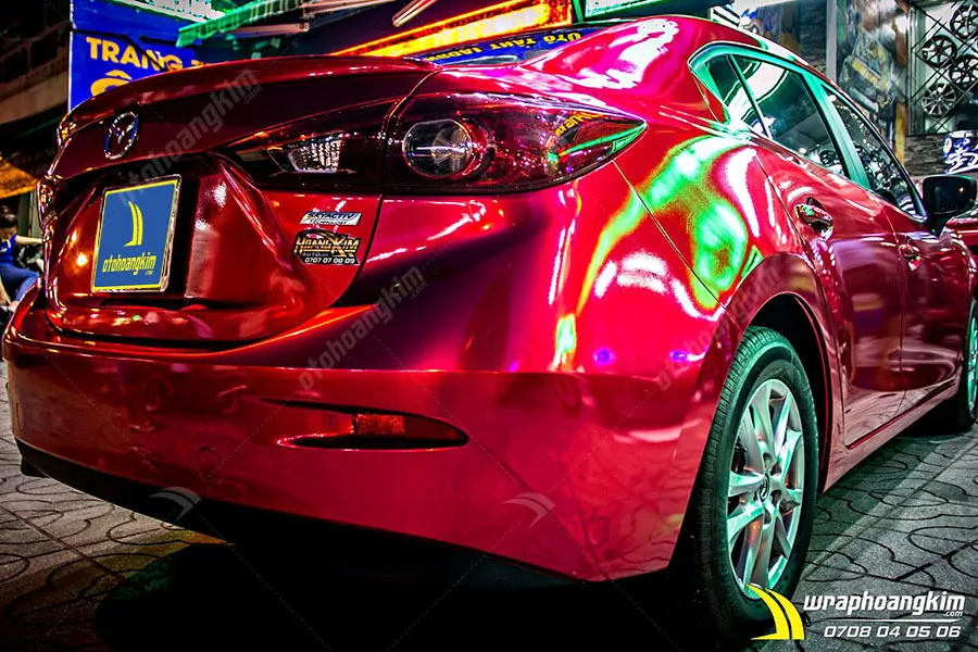 Dán đổi màu Candy đỏ Mazda 3 - Ảnh 4