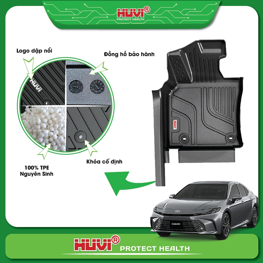 Thảm lót sàn Huvi Camry 2025  - Ảnh 3
