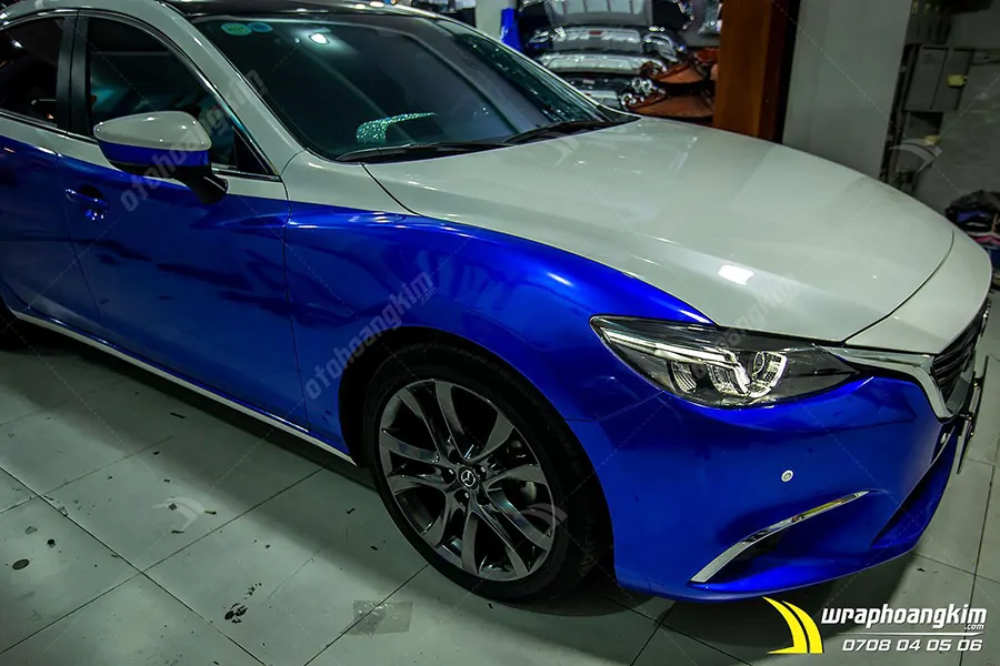 Dán đổi màu Candy xanh Mazda 6 - Ảnh 4