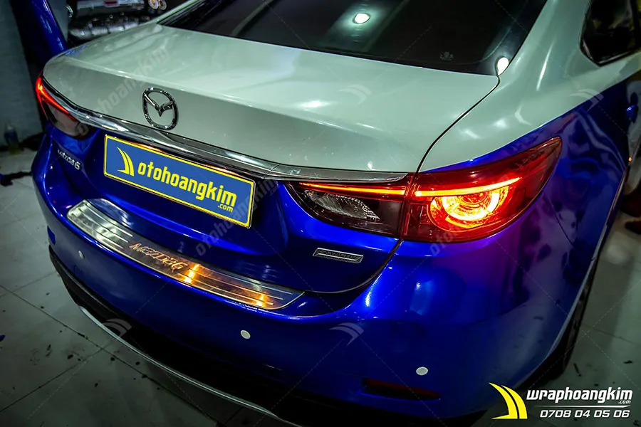 Dán đổi màu Candy xanh Mazda 6 - Ảnh 5