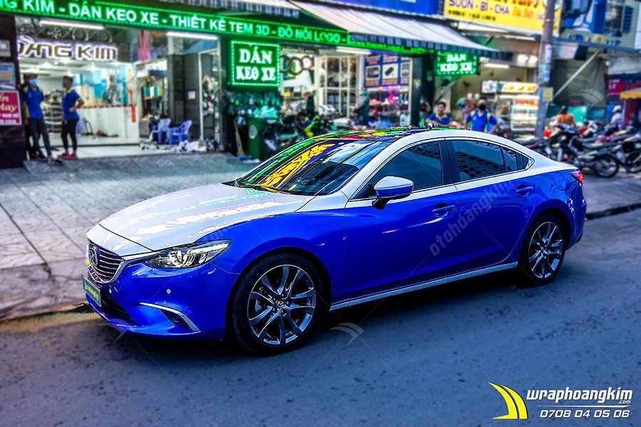 Dán đổi màu Candy xanh Mazda 6 - Ảnh 1