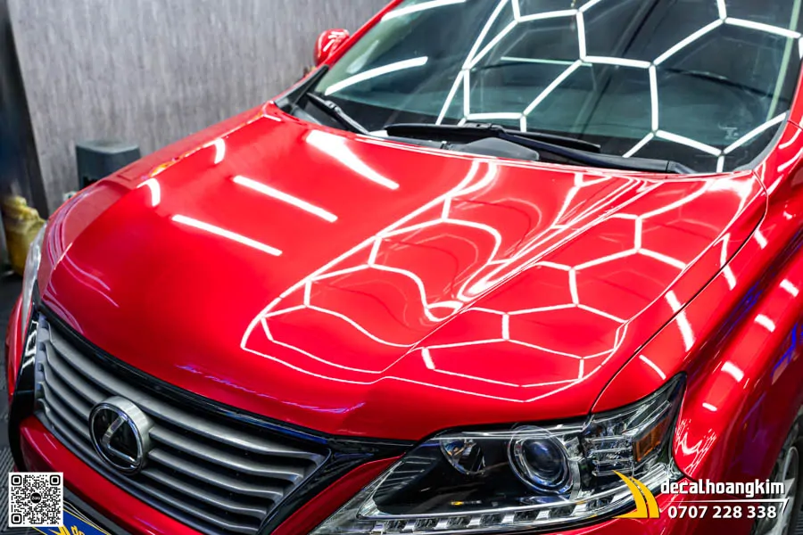 Lexus RX350 wrap đổi màu đỏ Candy Red - Ảnh 2