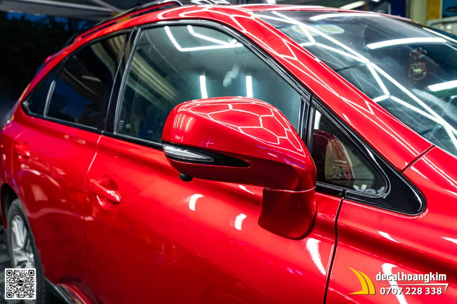 Lexus RX350 wrap đổi màu đỏ Candy Red - Ảnh 3