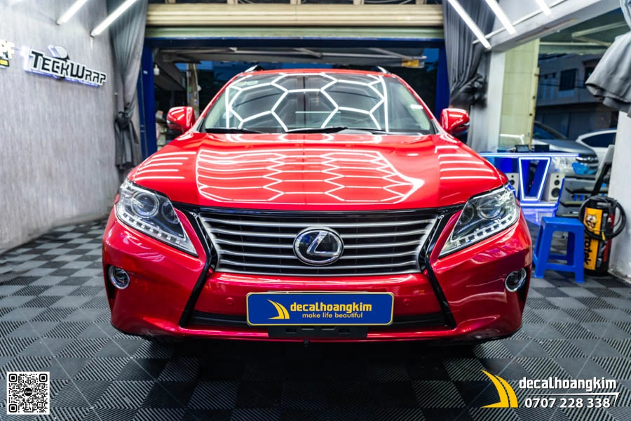 Lexus RX350 wrap đổi màu đỏ Candy Red - Ảnh 1