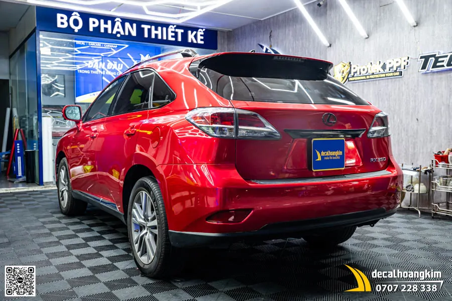 Lexus RX350 wrap đổi màu đỏ Candy Red - Ảnh 6