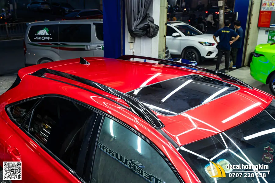 Lexus RX350 wrap đổi màu đỏ Candy Red - Ảnh 7