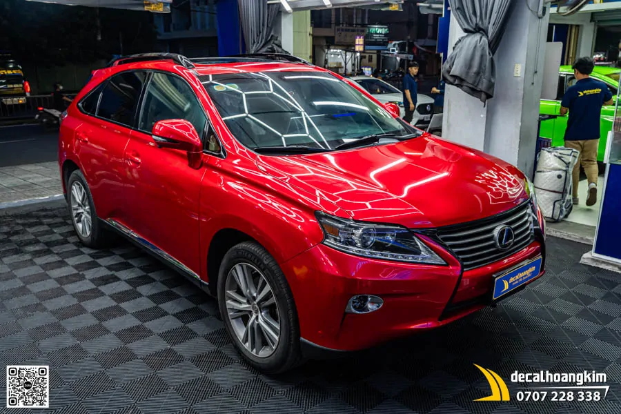 Lexus RX350 wrap đổi màu đỏ Candy Red - Ảnh 8