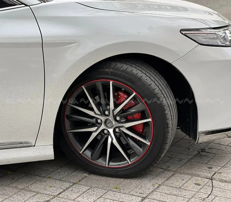 Ốp má phanh HQ Racing Mercedes C200 đỏ - Ảnh 4
