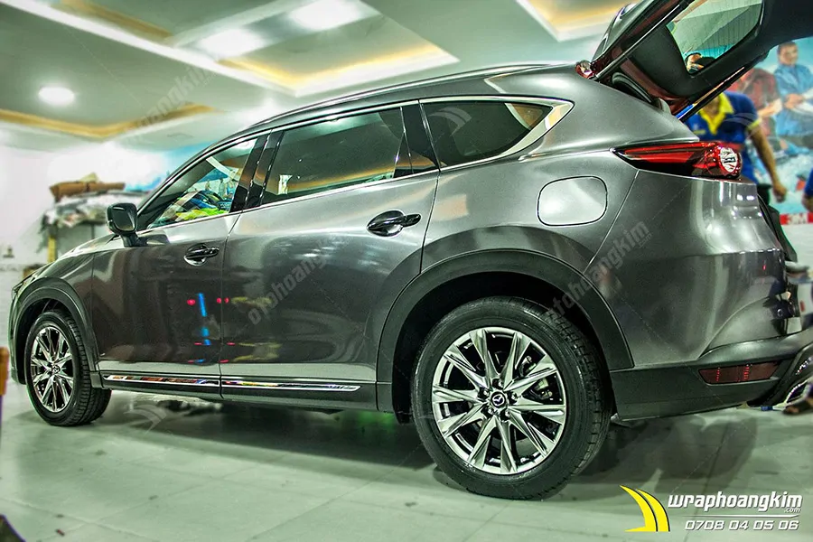 Dán đổi màu Candy xám Mazda Cx8 - Ảnh 3