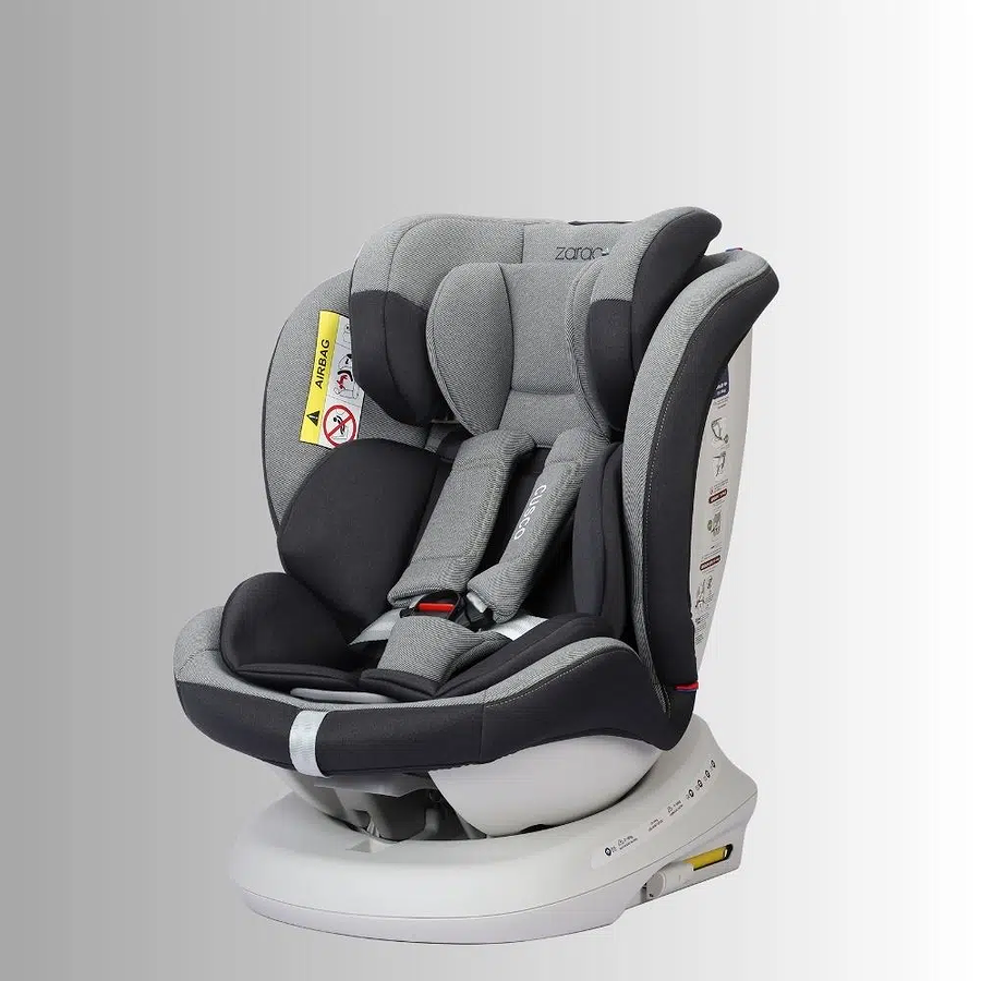 Ghế ngồi ô tô trẻ em Zaracos Cusco 6406 xoay 360 màu xám  - Ảnh 2
