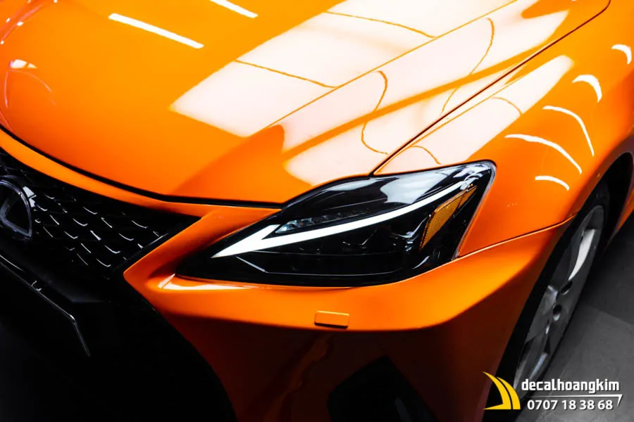 Dán Đổi Màu Cam Bóng Cho Xe Lexus - Ảnh 7