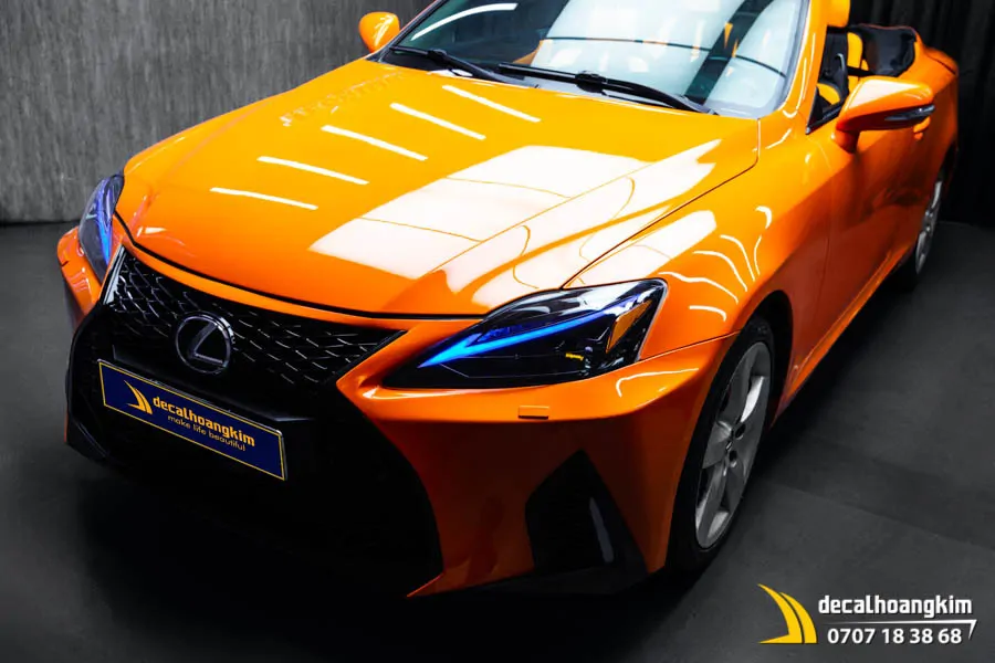 Dán Đổi Màu Cam Bóng Cho Xe Lexus - Ảnh 8