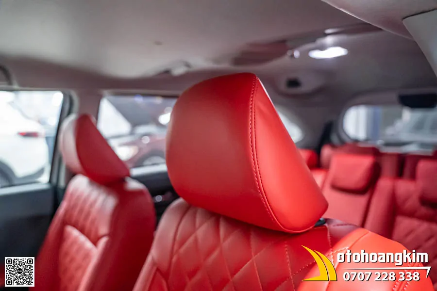Bọc Áo Ghế Da Nappa King Màu Đỏ Cho Toyota Veloz - Ảnh 4