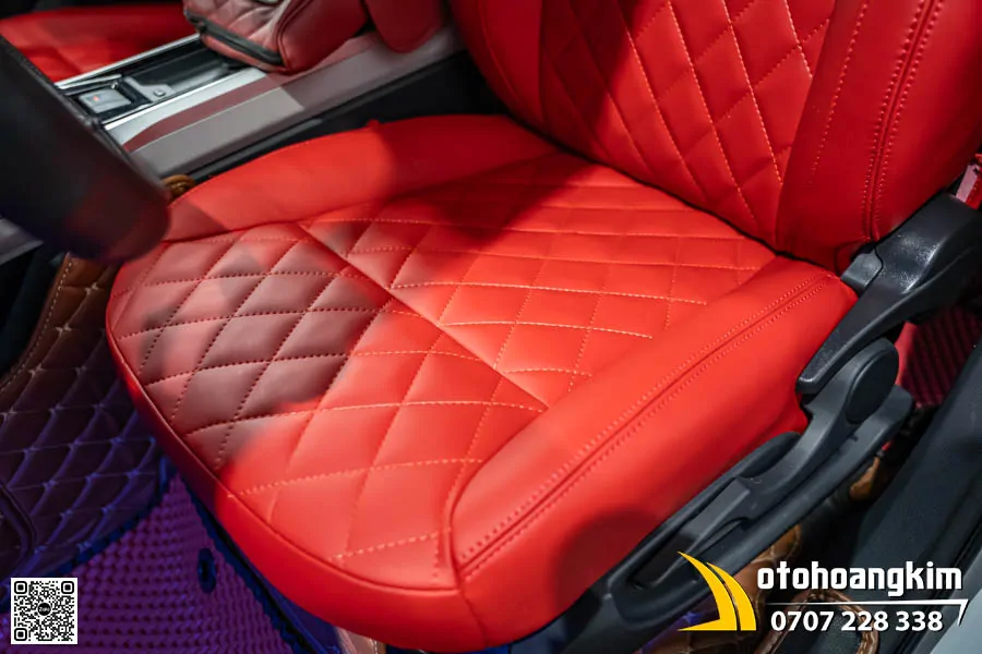 Bọc Áo Ghế Da Nappa King Màu Đỏ Cho Toyota Veloz - Ảnh 7