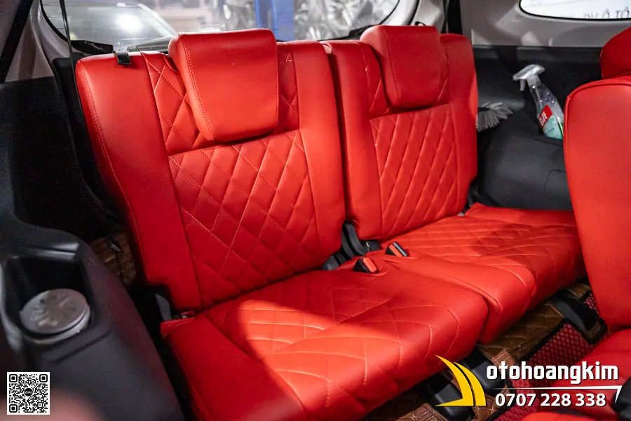 Bọc Áo Ghế Da Nappa King Màu Đỏ Cho Toyota Veloz - Ảnh 9