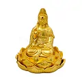 Tượng phật vàng quan âm ngồi hoa sen - ảnh 1