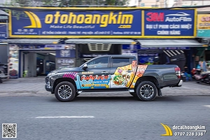 Dán Tem Quảng Cáo "Bánh Tráng Tuấn Vẹn" Xe Triton 