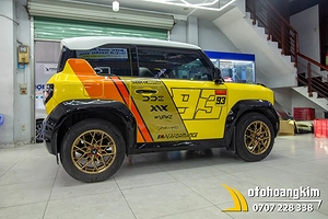 Tem xe Vinfast VF3 - Tem phong cách thể thao số 93 màu đen