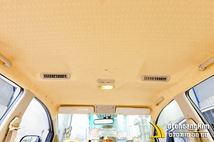 Bọc Trần Da 8D Xe Fortuner Màu Trắng Kem