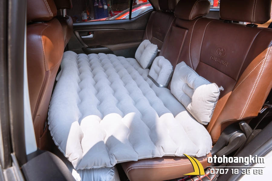 Đệm Hơi Nỉ Màu Kem Cho Ô Tô - Ảnh 1