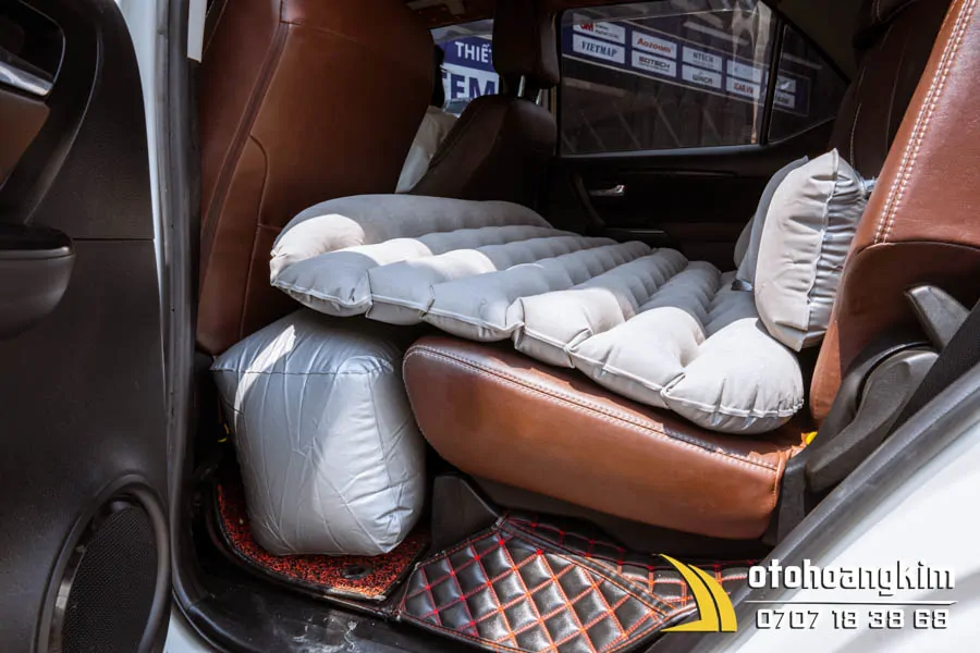 Đệm Hơi Nỉ Màu Kem Cho Ô Tô - Ảnh 2