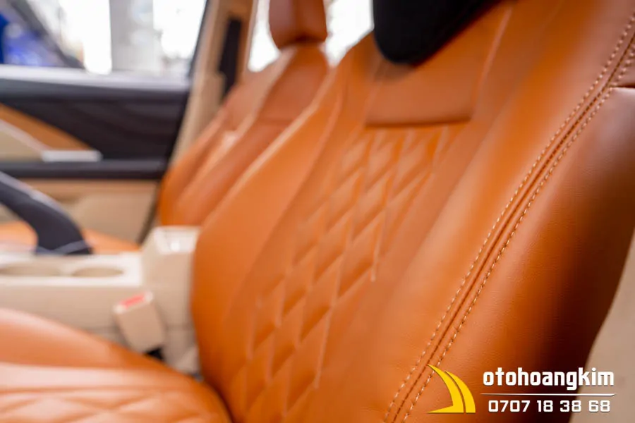 Áo Ghế 7 Chỗ Mitsubishi Xpander Da CN Thái Lan Bỏ Nỉ Màu Nâu - Ảnh 3
