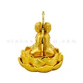 Tượng phật vàng như lai ngồi hoa sen đính đá - ảnh 2
