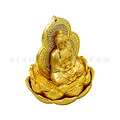 Tượng phật vàng như lai ngồi hoa sen đính đá - ảnh 3