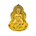 Tượng phật vàng như lai ngồi hoa sen đính đá - ảnh 1