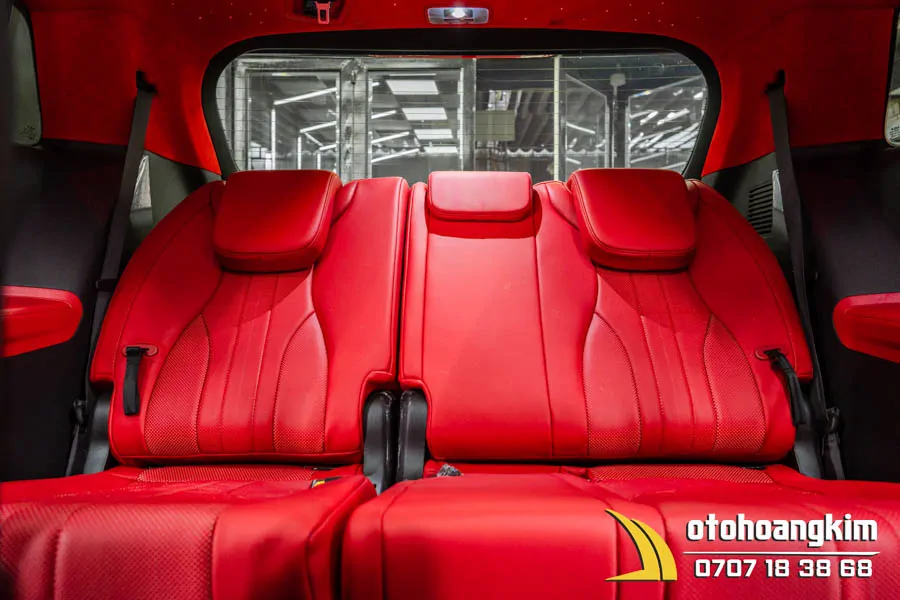 Áo Ghế 7 Chỗ Da Bò Cao Cấp Màu Đỏ Kia Carnival - Ảnh 3