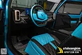 Bọc ghế da VF3 phối màu xanh - đen - ảnh 5