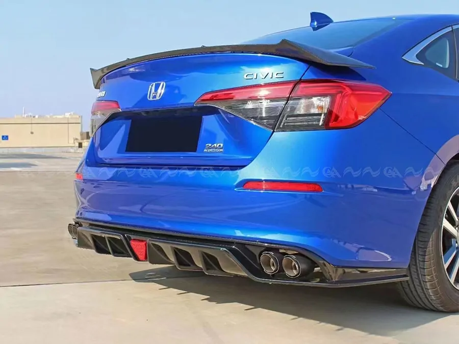  Ốp cản sau Civic 2022 đen bóng body lip - Ảnh 2