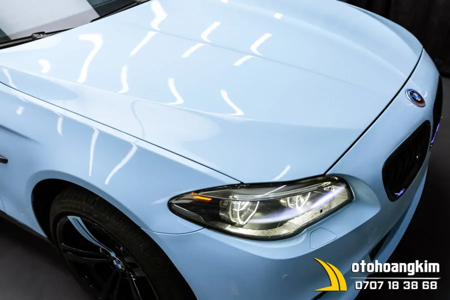 Dán Đổi Màu Candy Xanh Nhạt Xe Bmw - Ảnh 4