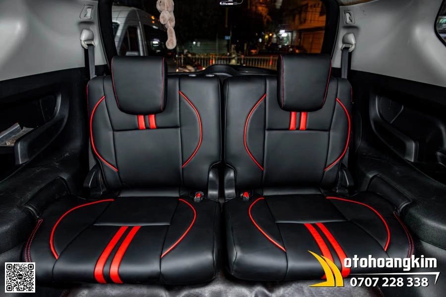 Bọc Ghế Da Nappa King Đen Chỉ Đỏ Xe Innova  - Ảnh 1