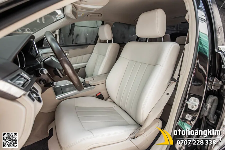 Bọc áo ghế da Nappa King Màu Kem Cho Mercedes E300  - Ảnh 6