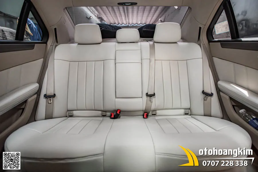 Bọc áo ghế da Nappa King Màu Kem Cho Mercedes E300  - Ảnh 3