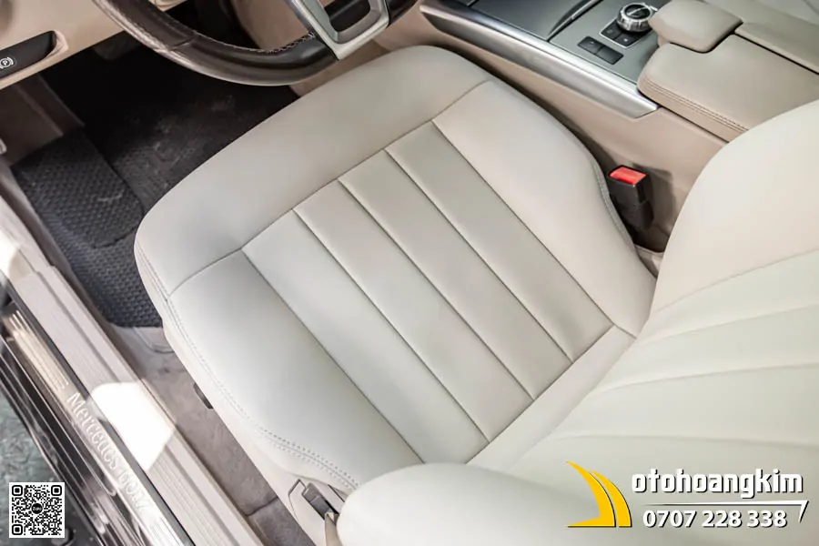 Bọc áo ghế da Nappa King Màu Kem Cho Mercedes E300  - Ảnh 5