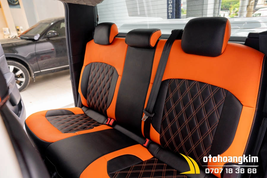 Bọc Ghế Da Simili Ford Ranger Màu Cam Đen - Ảnh 1