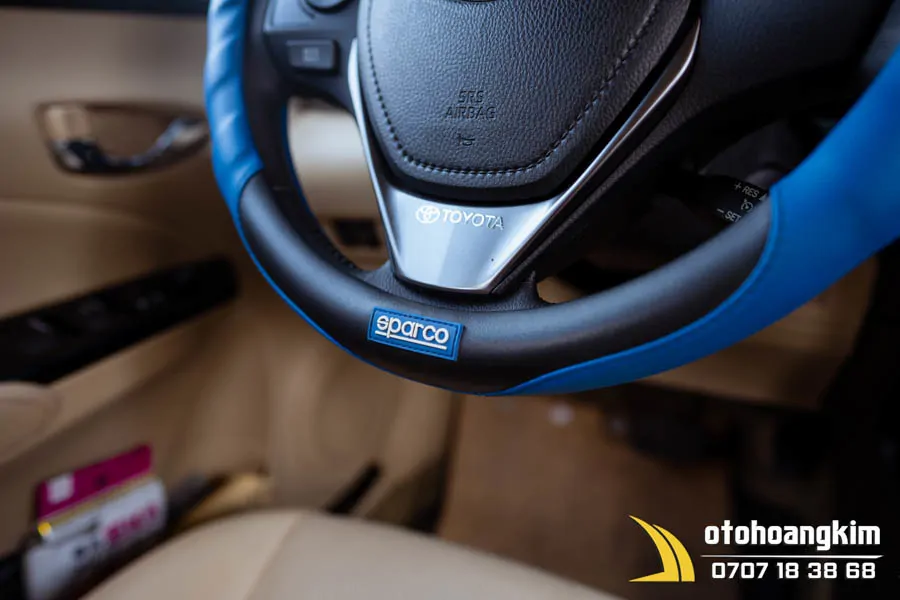 Bọc vô lăng Sparco xanh cao cấp, chất lượng - Ảnh 2