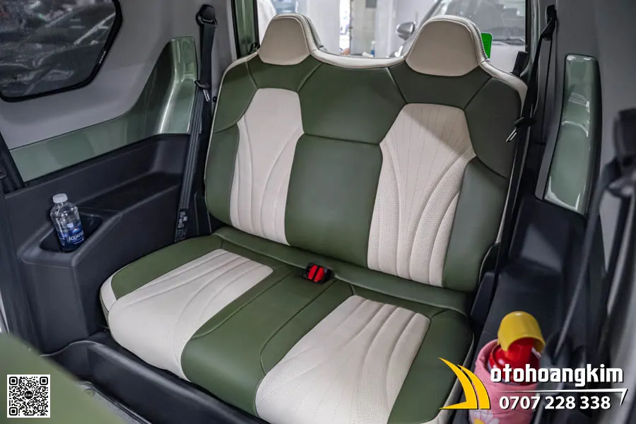 Bọc ghế da VF3 màu xanh Olive - Ảnh 8