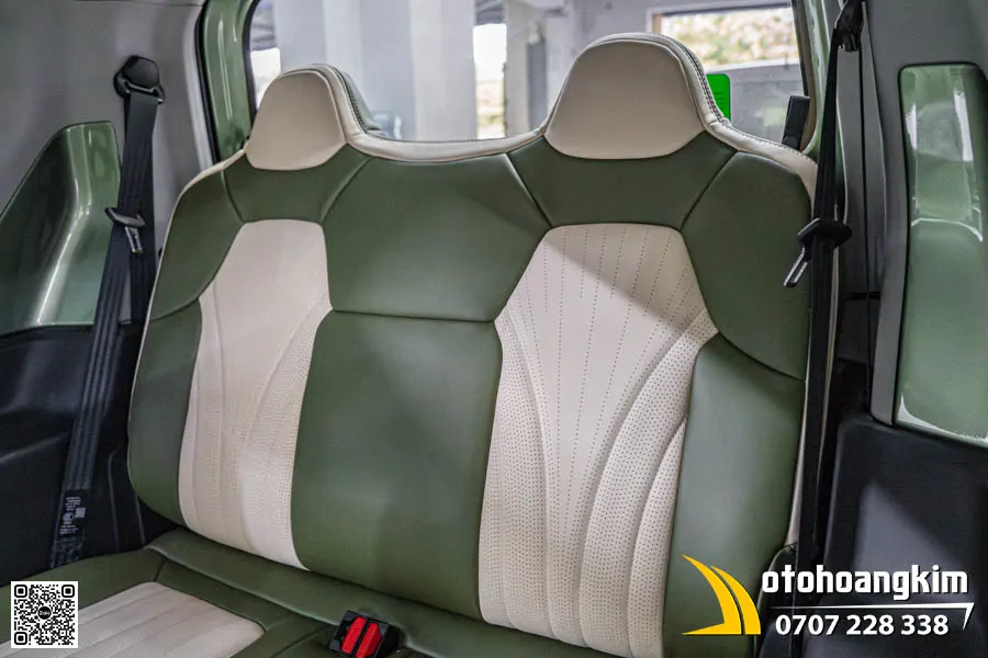 Bọc ghế da VF3 màu xanh Olive - Ảnh 10