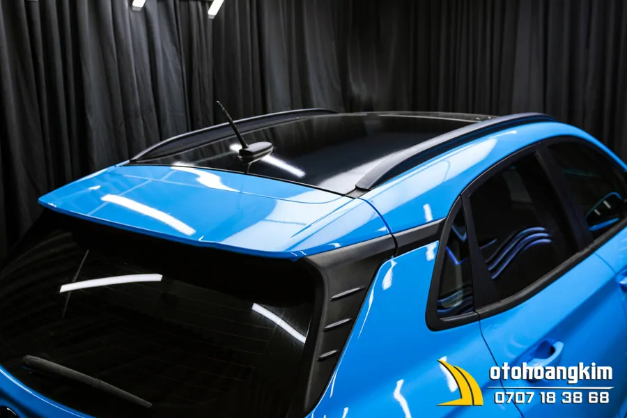 Dán Đổi Màu Candy Xanh Hyundai Kona - Ảnh 9